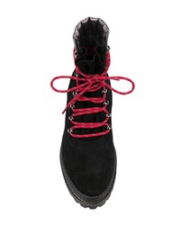 Женские черные замшевые ботинки на шнуровке от Tommy Hilfiger