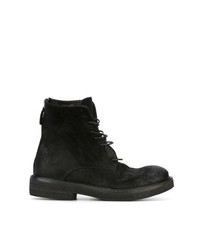 Женские черные замшевые ботинки на шнуровке от Marsèll