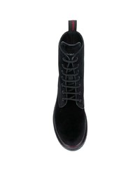 Женские черные замшевые ботинки на шнуровке от Alexander McQueen