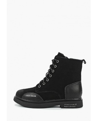 Женские черные замшевые ботинки на шнуровке от Sprincway