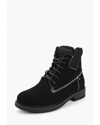 Женские черные замшевые ботинки на шнуровке от Sweet Shoes