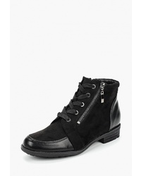 Женские черные замшевые ботинки на шнуровке от T.Taccardi