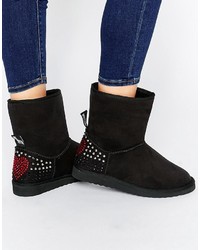 Женские черные замшевые ботинки с украшением от Love Moschino