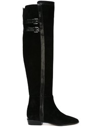 Женские черные замшевые ботинки со змеиным рисунком от MICHAEL Michael Kors