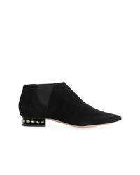 Женские черные замшевые ботинки челси с украшением от Nicholas Kirkwood