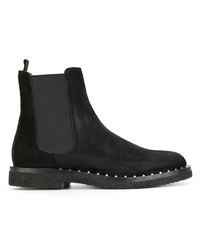 Мужские черные замшевые ботинки челси с шипами от Valentino