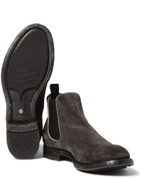 Мужские черные замшевые ботинки челси от Officine Creative