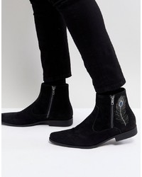 Мужские черные замшевые ботинки челси от ASOS DESIGN