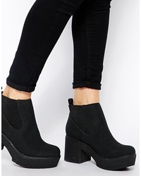 Женские черные замшевые ботинки челси от Asos