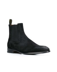 Мужские черные замшевые ботинки челси от Doucal's