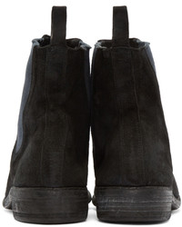 Мужские черные замшевые ботинки челси от Guidi