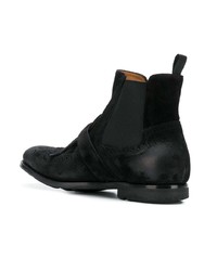 Мужские черные замшевые ботинки челси от Church's