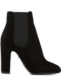 Женские черные замшевые ботинки челси от Dolce & Gabbana