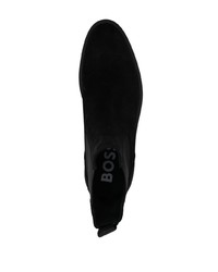 Мужские черные замшевые ботинки челси от BOSS