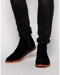 Мужские черные замшевые ботинки челси от Frank Wright