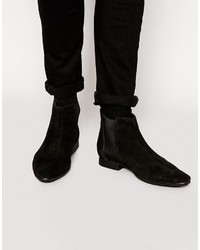Мужские черные замшевые ботинки челси от Frank Wright