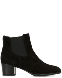 Женские черные замшевые ботинки челси от Hogan