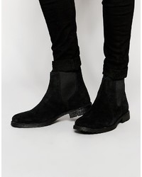 Мужские черные замшевые ботинки челси от Jack and Jones