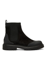 Женские черные замшевые ботинки челси от Moncler
