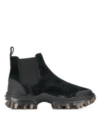 Мужские черные замшевые ботинки челси от Moncler