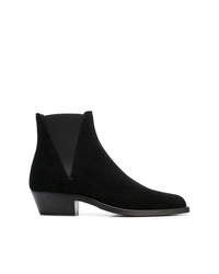 Мужские черные замшевые ботинки челси от Saint Laurent