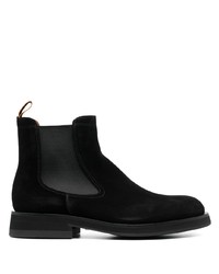Мужские черные замшевые ботинки челси от Santoni
