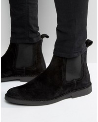 Мужские черные замшевые ботинки челси от Selected