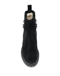 Женские черные замшевые ботинки челси от Sergio Rossi