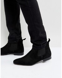 Мужские черные замшевые ботинки челси от Silver Street