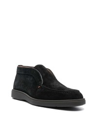 Мужские черные замшевые ботинки челси от Santoni