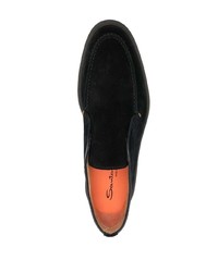 Мужские черные замшевые ботинки челси от Santoni