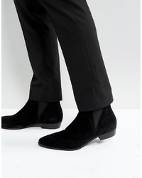 Мужские черные замшевые ботинки челси от WALK LONDON