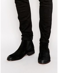 Мужские черные замшевые ботинки челси