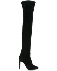 Женские черные замшевые ботинки от Aquazzura