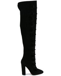 Женские черные замшевые ботинки от Aquazzura