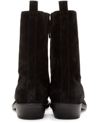 Мужские черные замшевые ботинки от Haider Ackermann