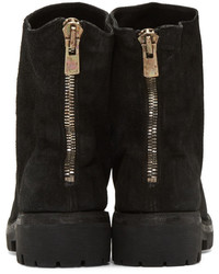 Мужские черные замшевые ботинки от Guidi
