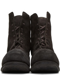 Мужские черные замшевые ботинки от Guidi