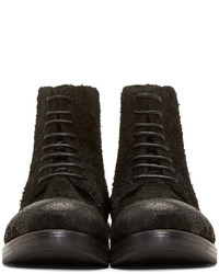 Женские черные замшевые ботинки от Marsèll