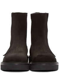 Мужские черные замшевые ботинки от Lanvin