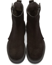 Мужские черные замшевые ботинки от Lanvin