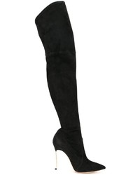 Женские черные замшевые ботинки от Casadei