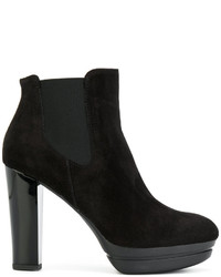 Женские черные замшевые ботинки от Hogan