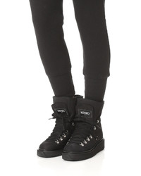 Женские черные замшевые ботинки от Kenzo