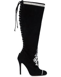 Женские черные замшевые ботинки от Marchesa