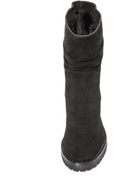 Женские черные замшевые ботинки от DKNY