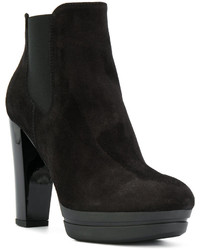 Женские черные замшевые ботинки от Hogan