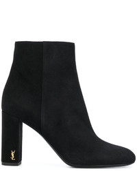 Женские черные замшевые ботинки от Saint Laurent