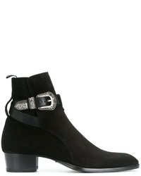 Мужские черные замшевые ботинки от Saint Laurent