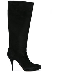 Женские черные замшевые ботинки от Salvatore Ferragamo